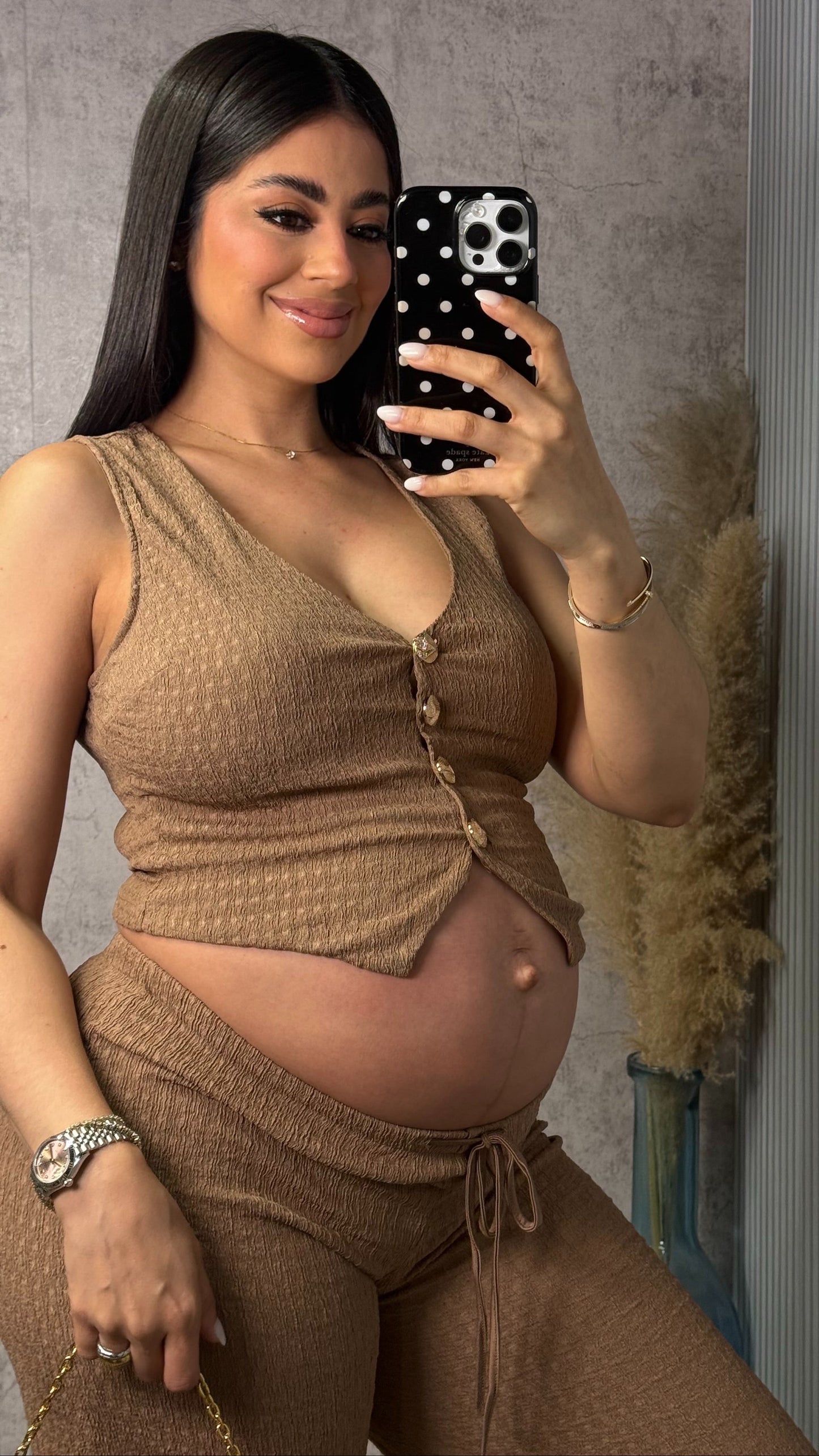 ANA MOCHA PANTS SET