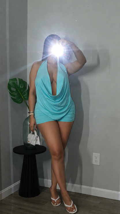 AQUA PANTS SET