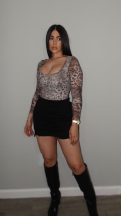 HIGH WAISTE BLACK SKORT