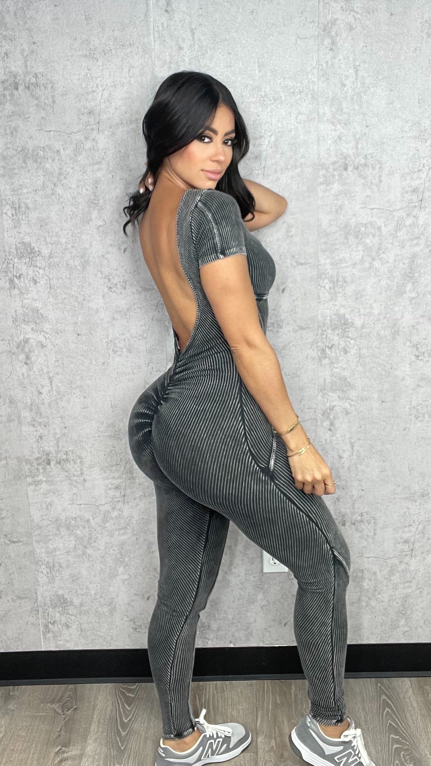 Mineral Jumpsuit Open Back  Jumpsuit Black