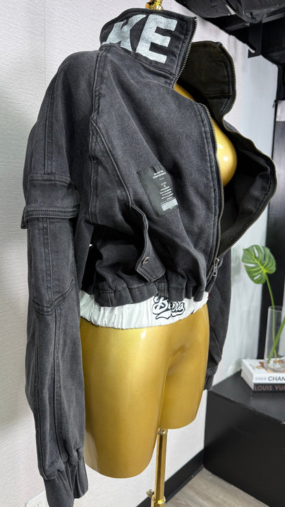 KAROLINE BLACK DENIM JACKET