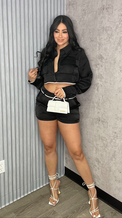 Celine Satin Crop and Short