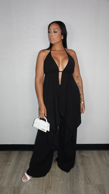 LUCIAM BLACK PANTS SET