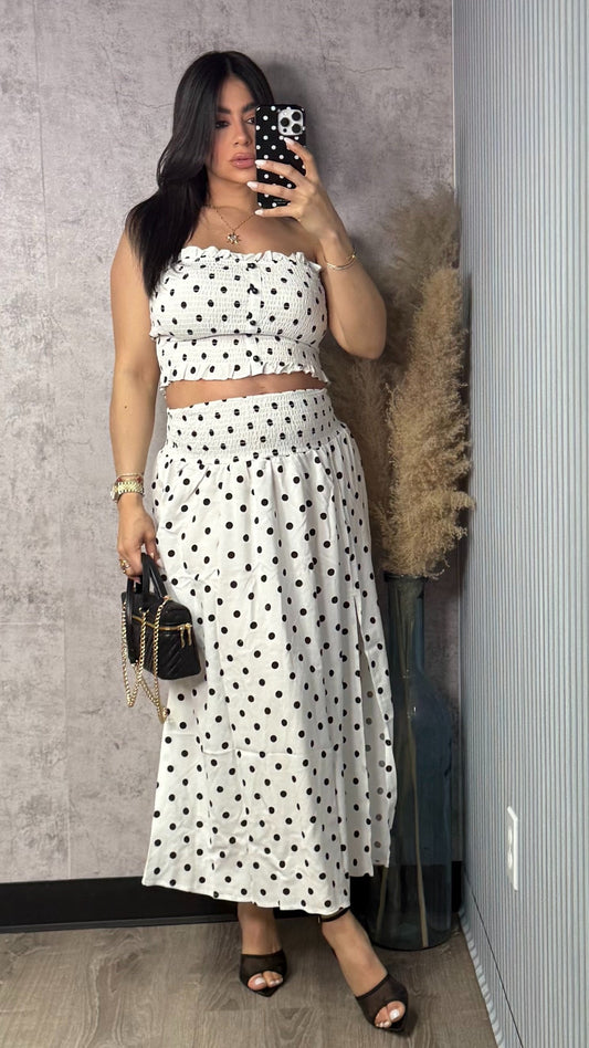 POLKA DOTS MAXI SKIRT SET