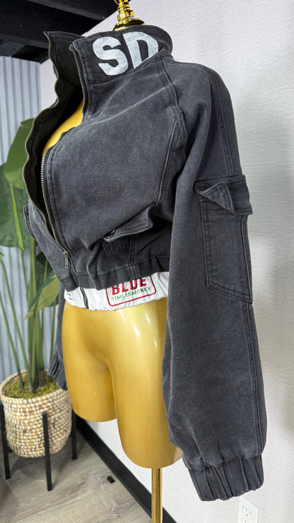 KAROLINE BLACK DENIM JACKET
