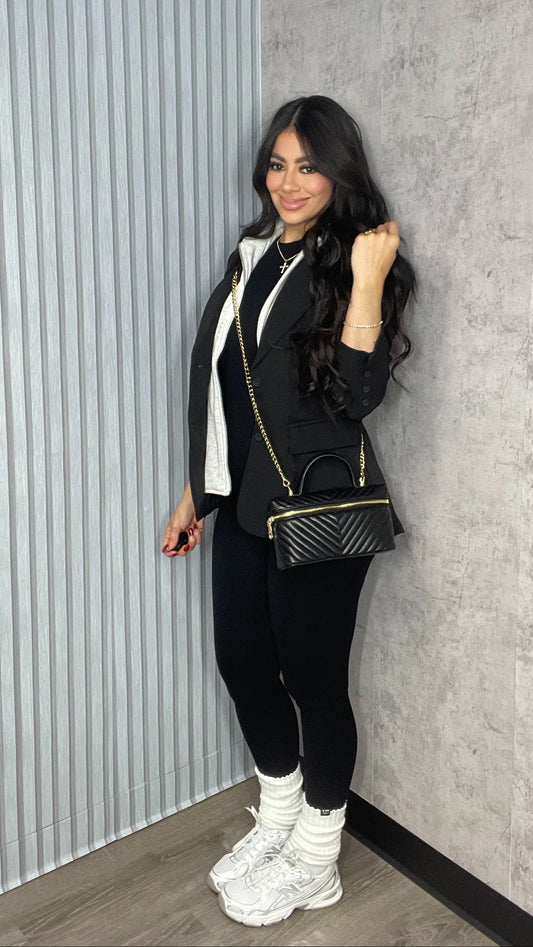 Blazer With Attached Hoodie