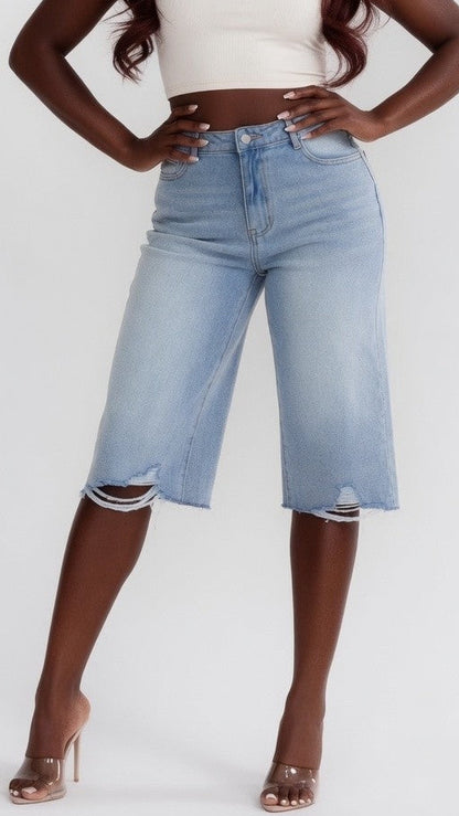 NAVEAH BERMUDA DENIM PANTS