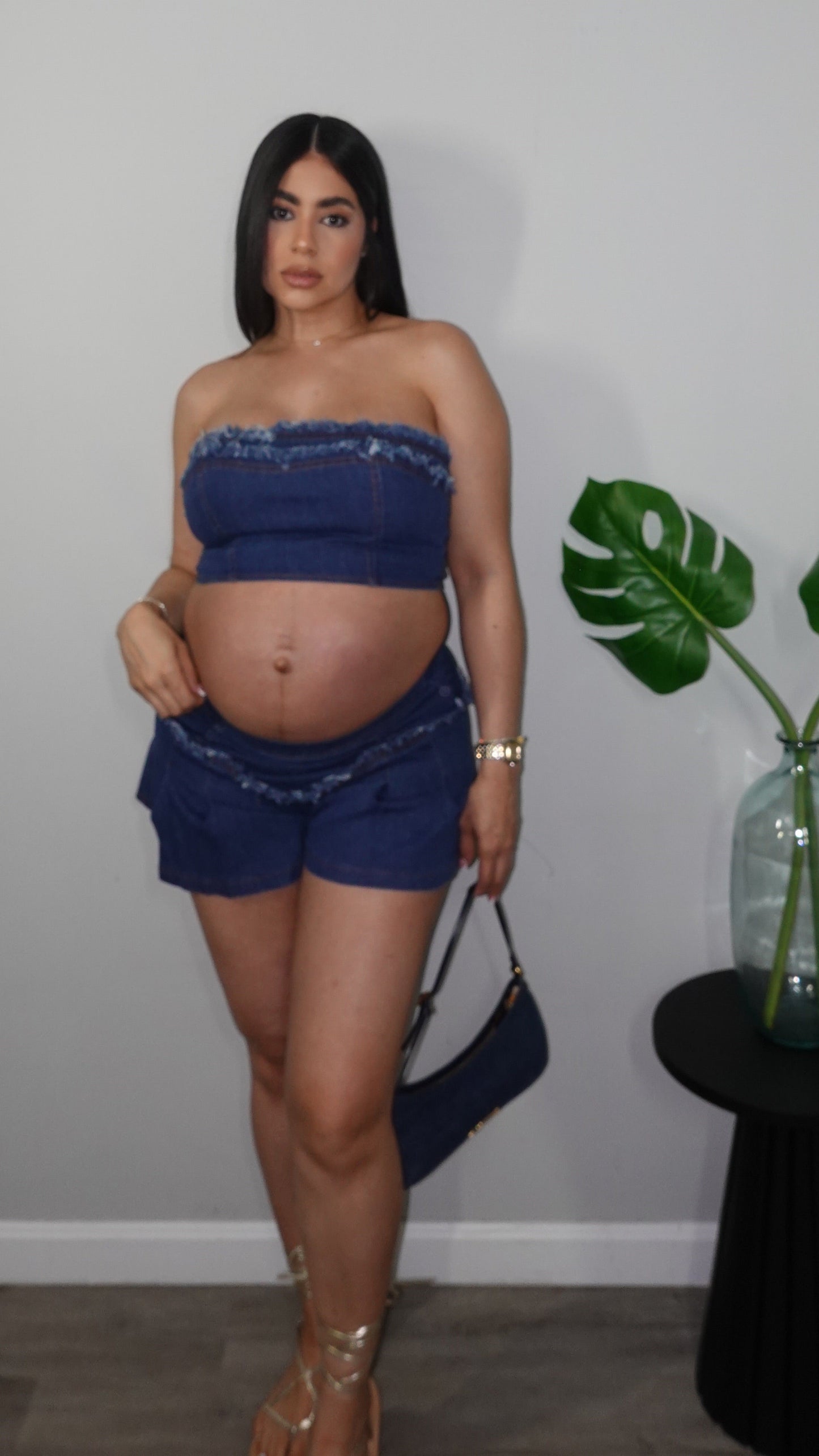 MIMI DENIM SHORT SET