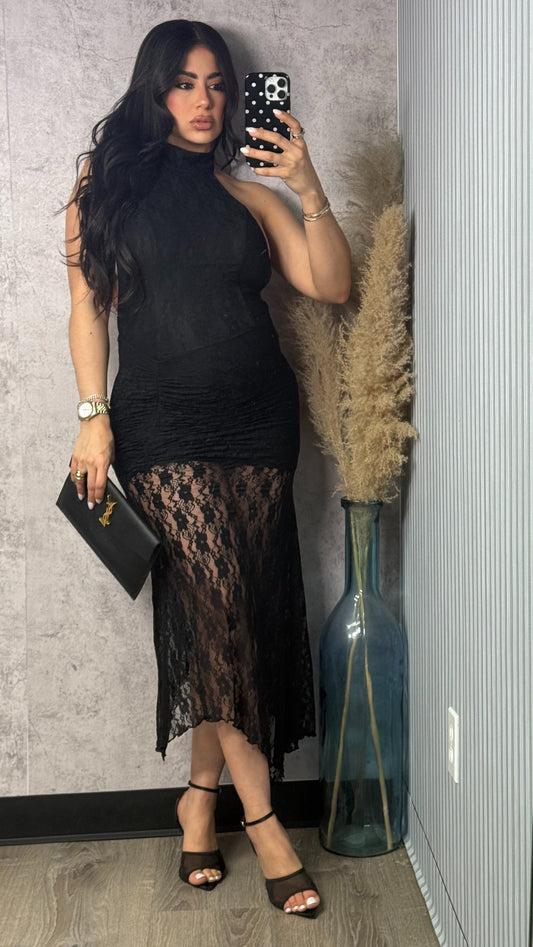 KARLOTA LACE BLACK DRESS