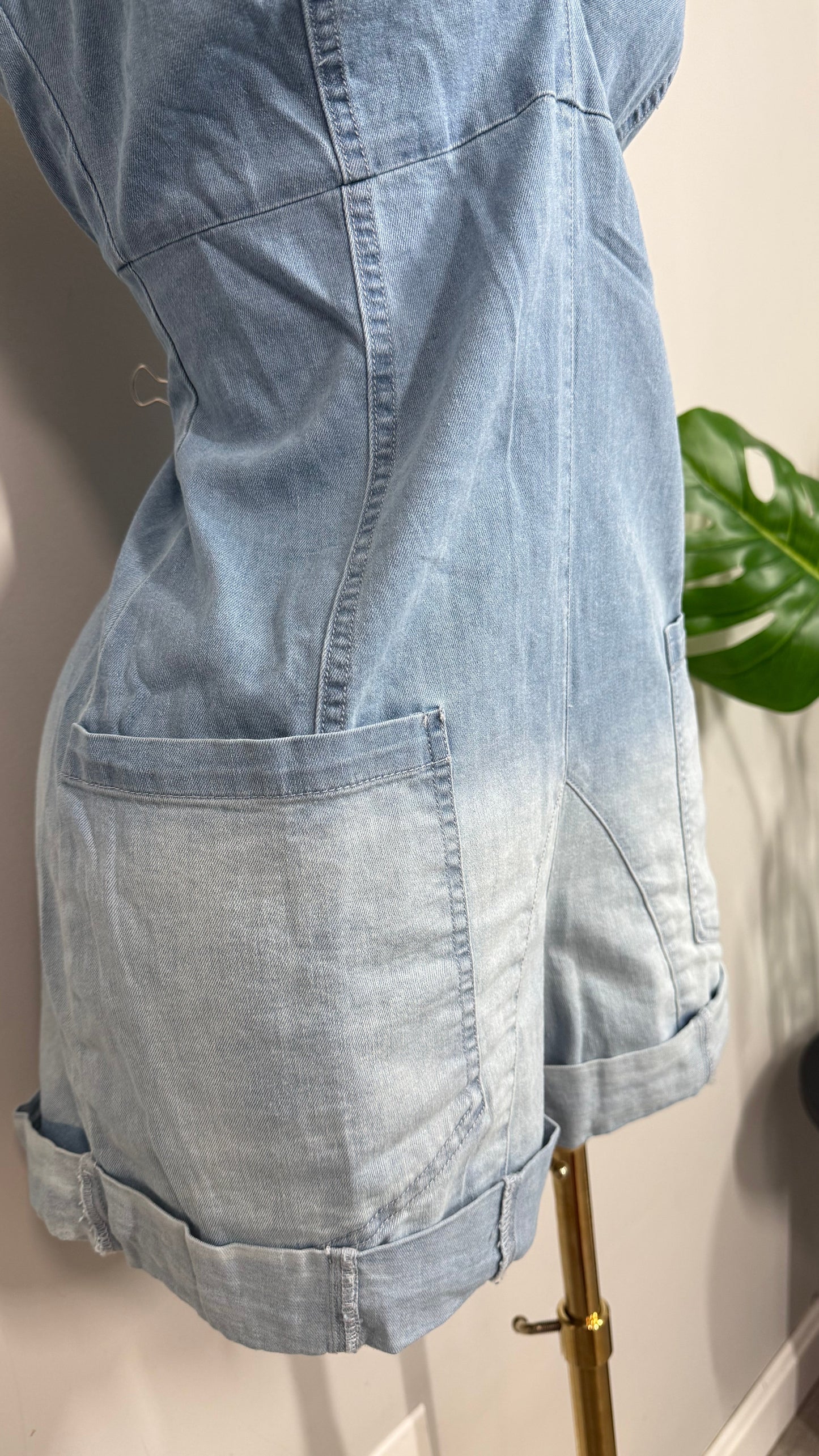 SOL DENIM ROMPER