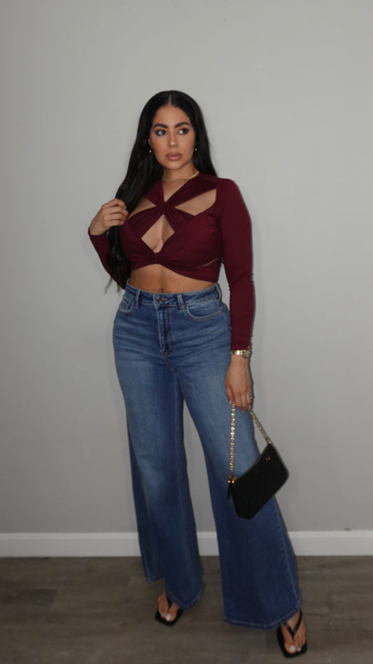CELLO HIGH RISE WIDE LEGS DENIM