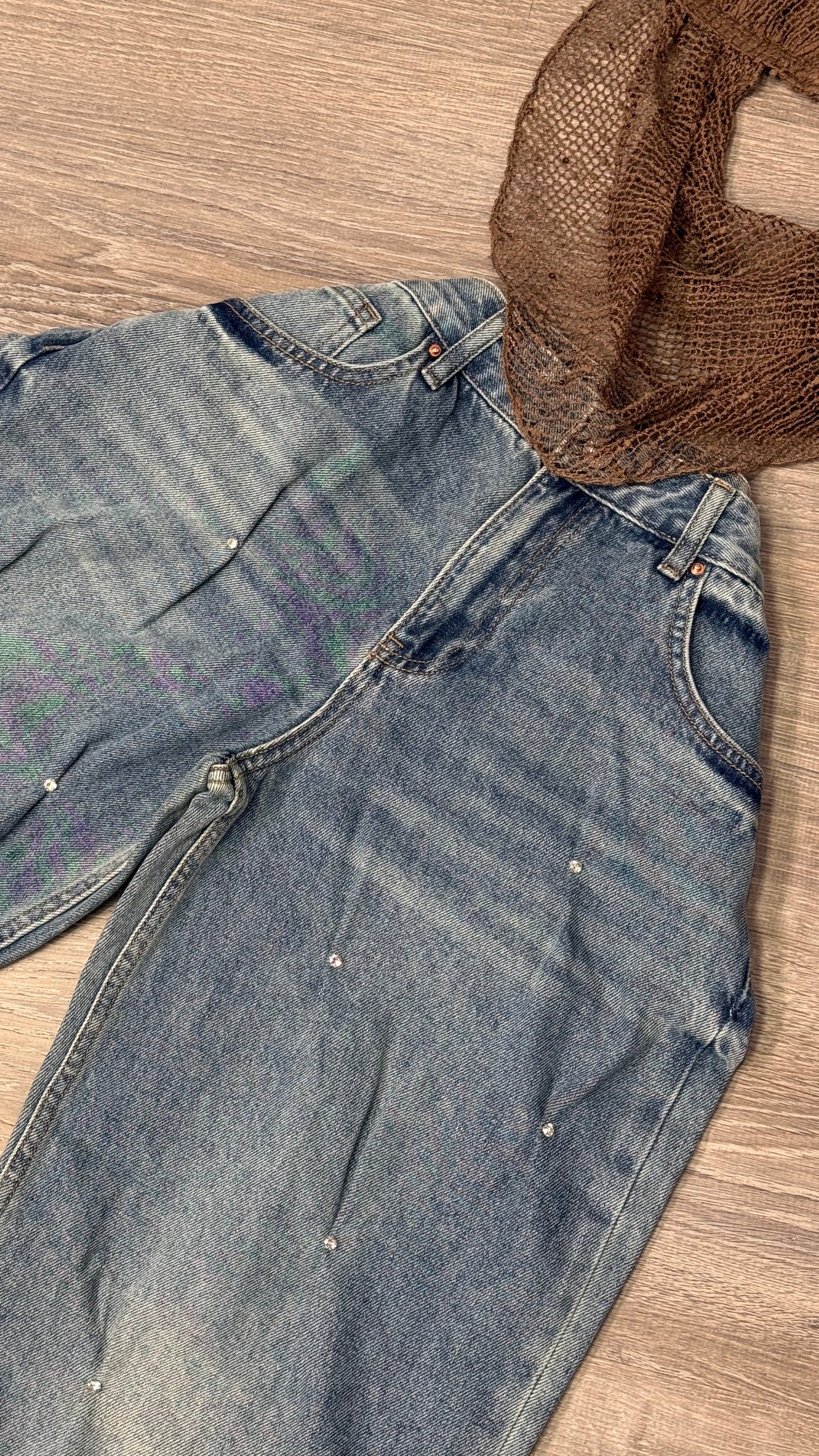 PAOLA DENIM STUDS PANTS