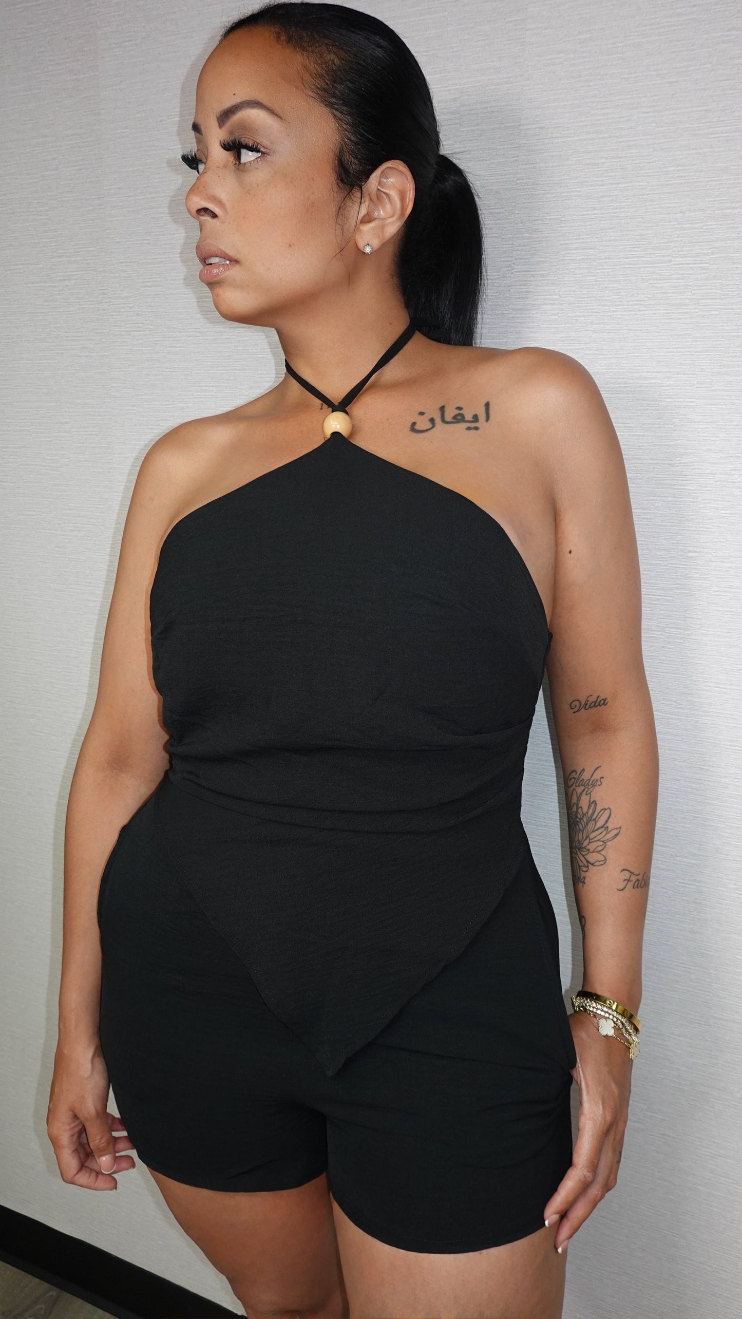 FANNY BLACK ROMPER