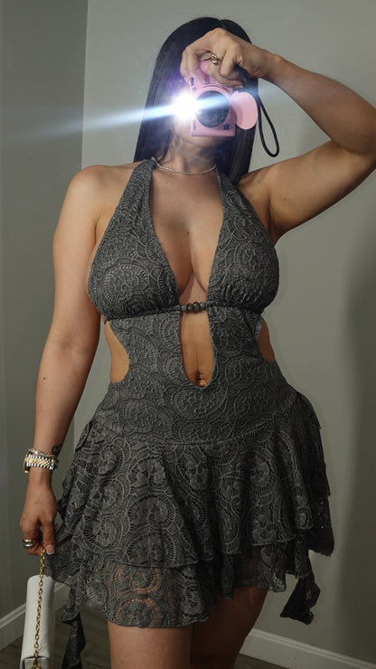 ROSHELL GREY DRESS