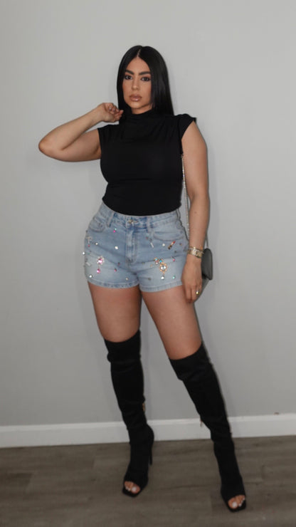 MARENELA DENIM SHORTS