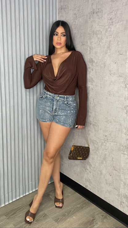 RHINESTONE Denim Short