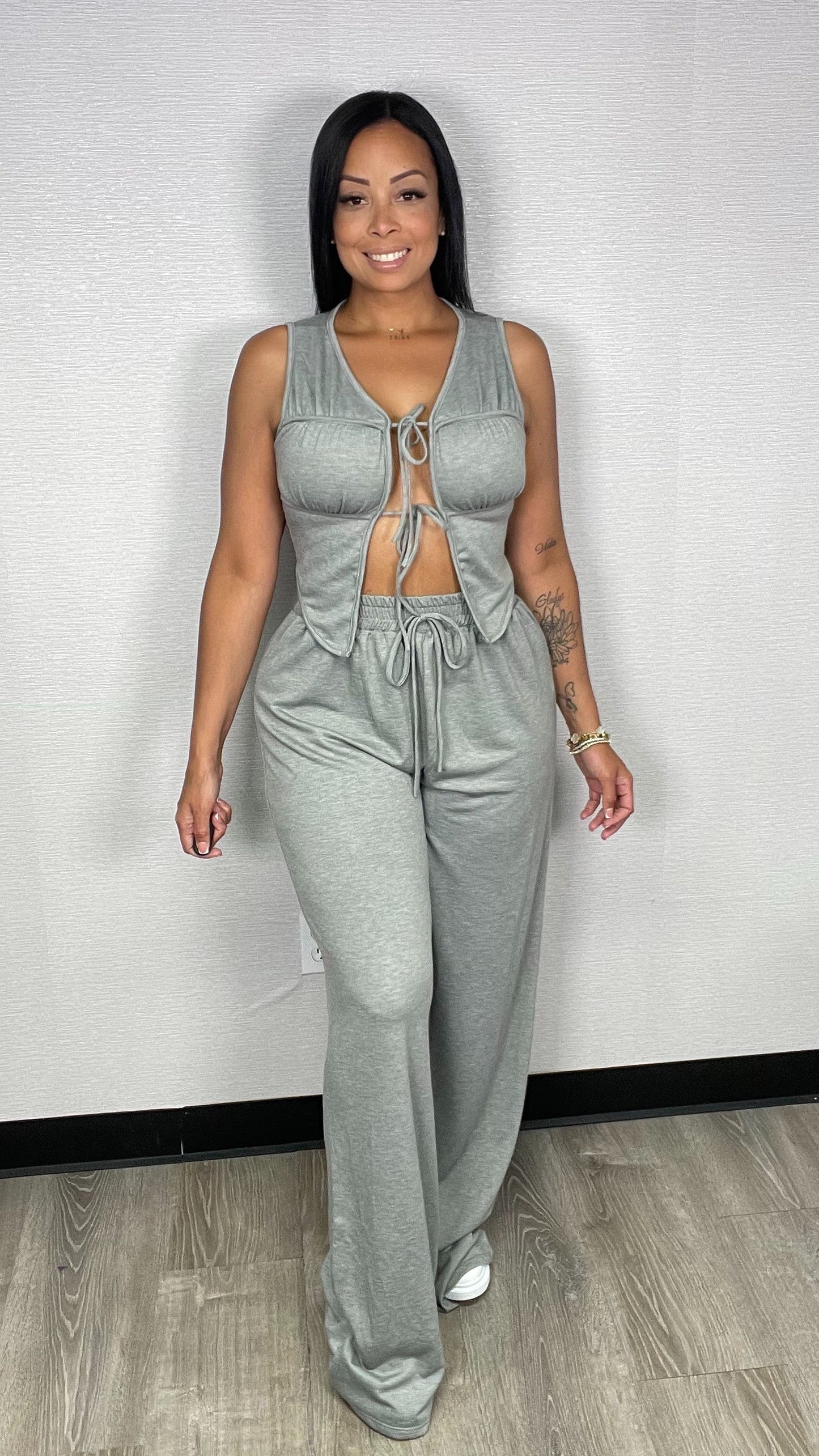 TAMARY GREY PANTS SET