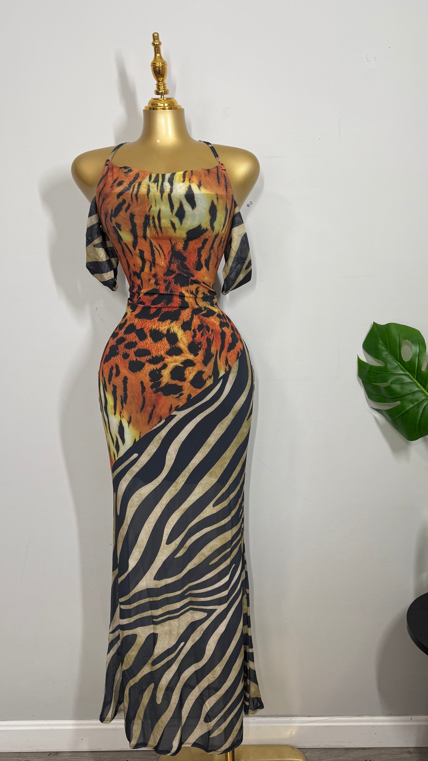 ANIMAL PRINT MAXI DRESS