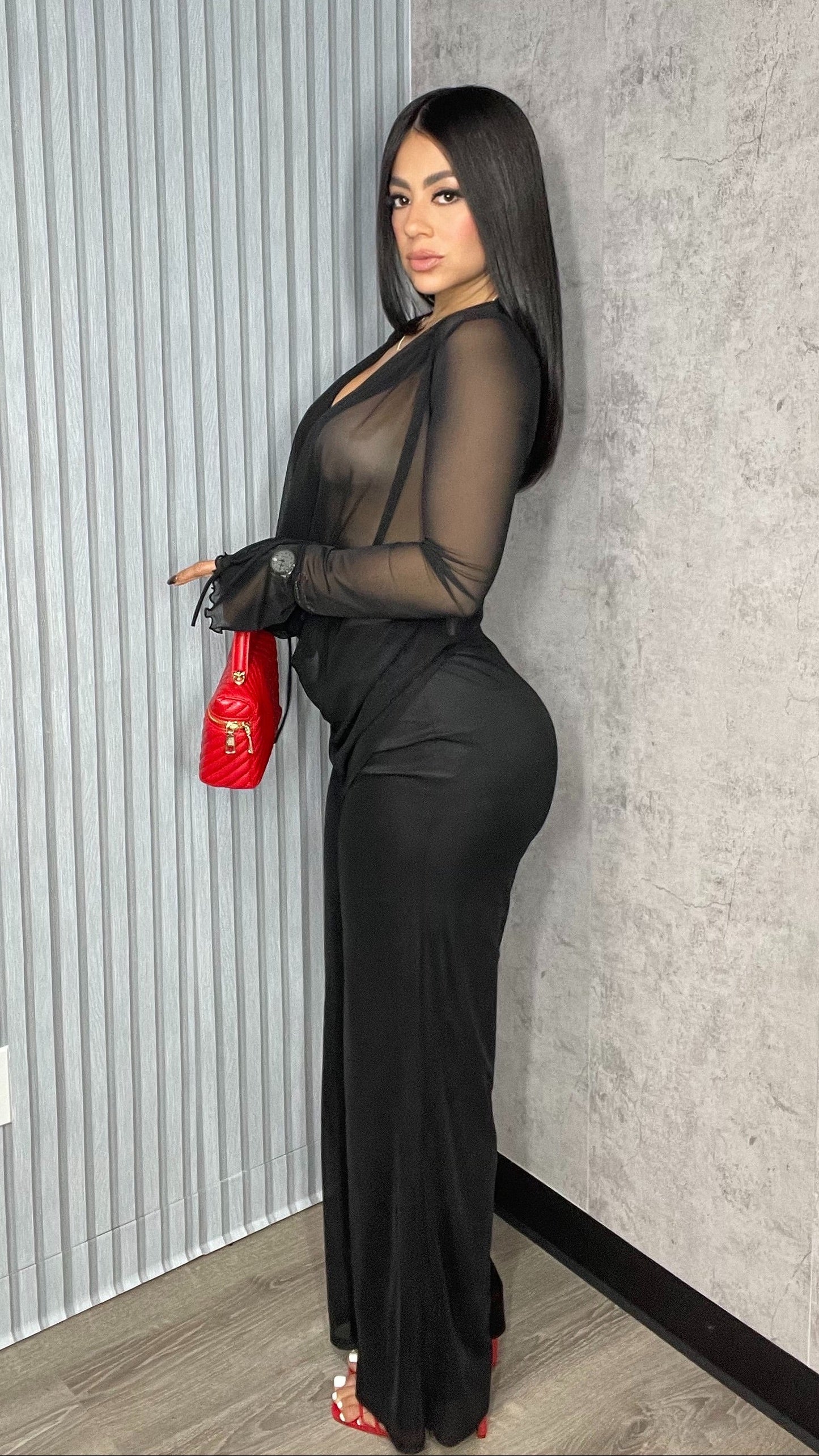 PAULINA Black Pants Set