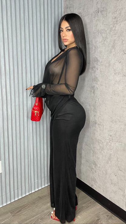 PAULINA Black Pants Set