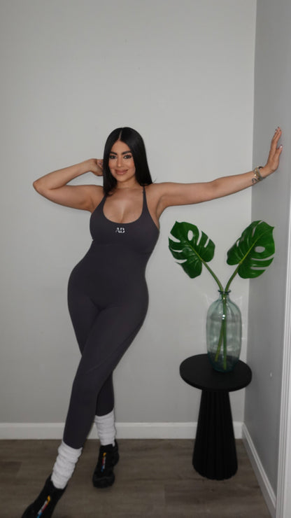 SHAYLA AB GREY JUMPSUIT