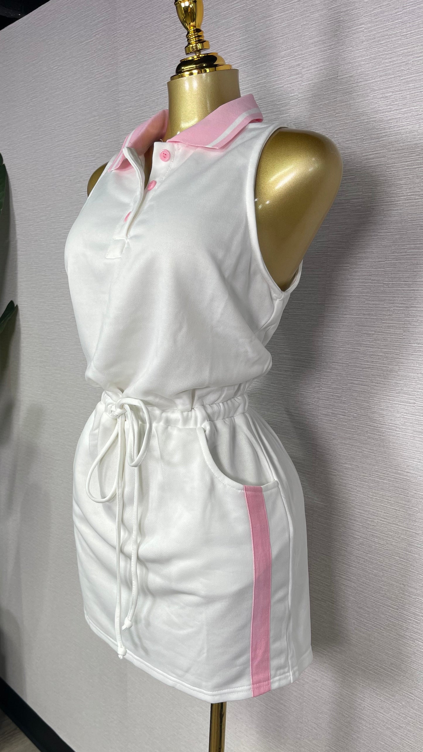 LENNA WHITE AND PINK DRESS