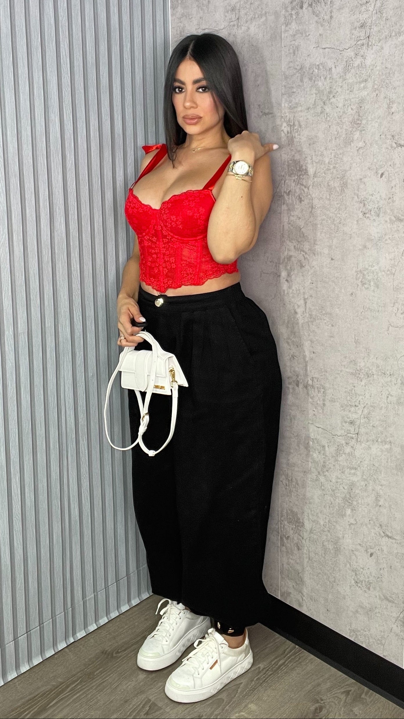Carla Denim Black Pants