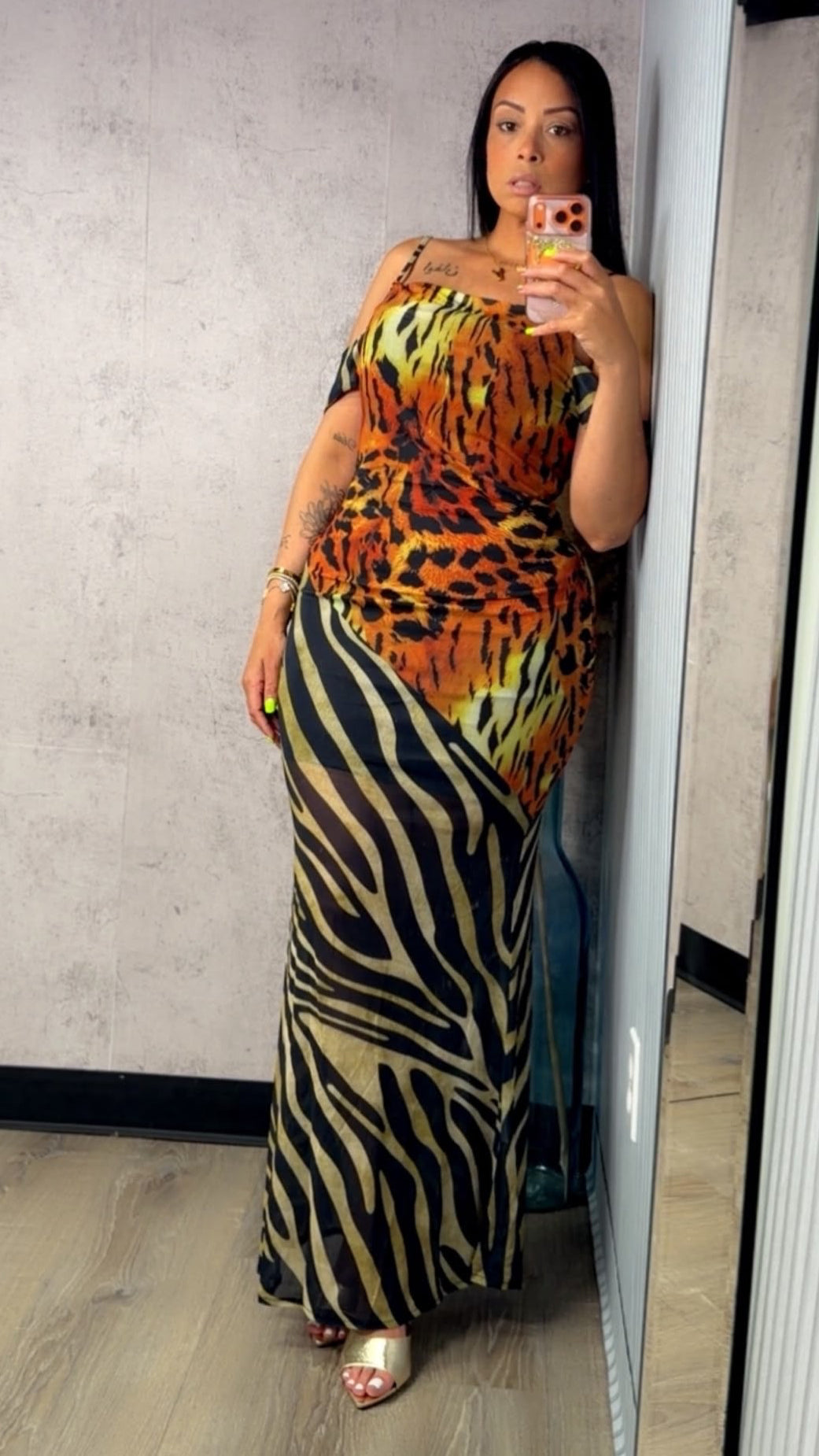 ANIMAL PRINT MAXI DRESS
