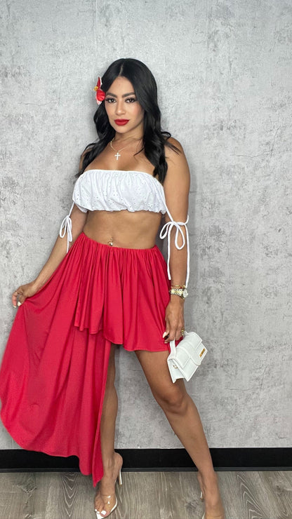 Baile Inolvidable Skirt Red