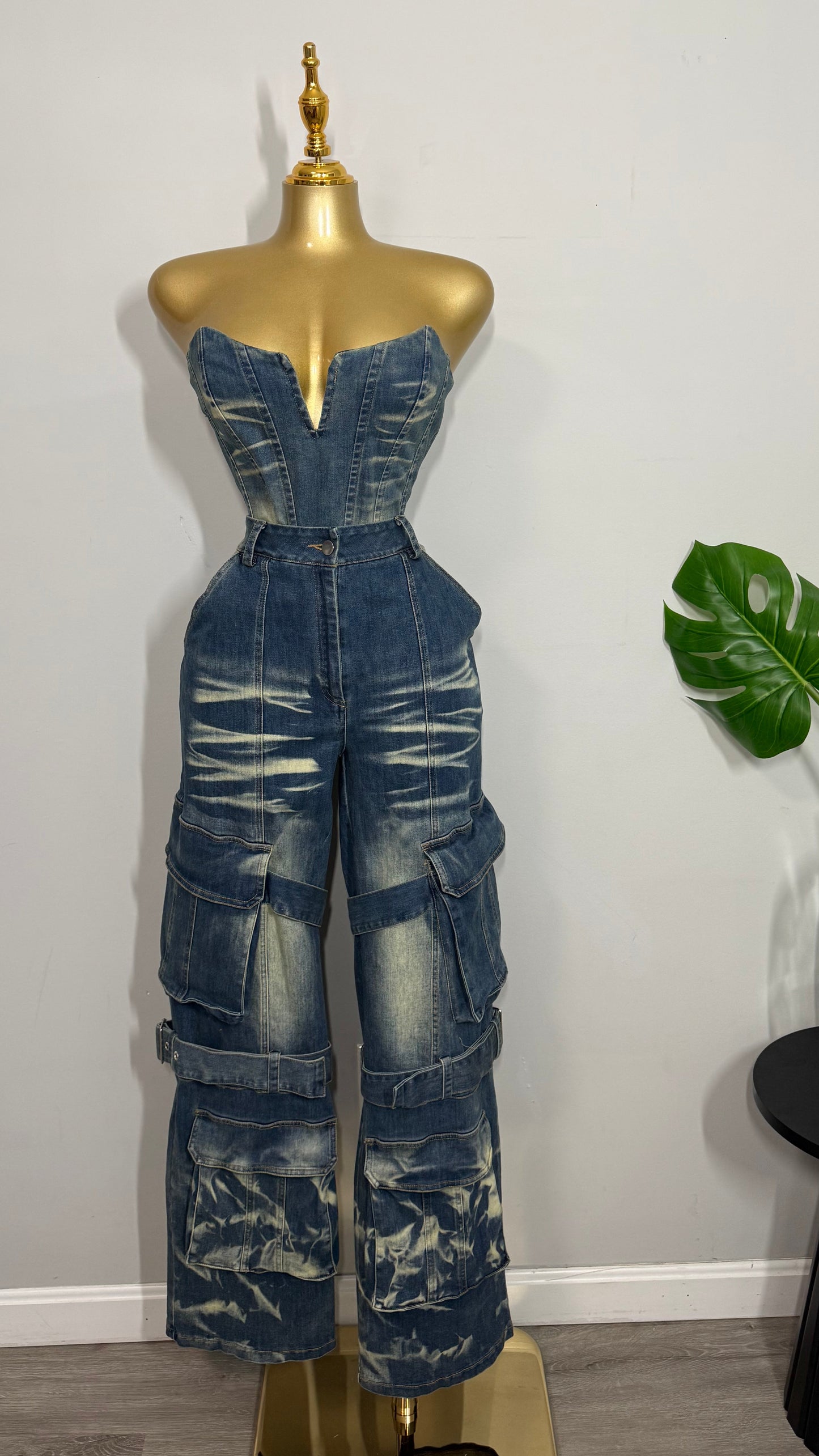 KARLA DENIM PANTS SET