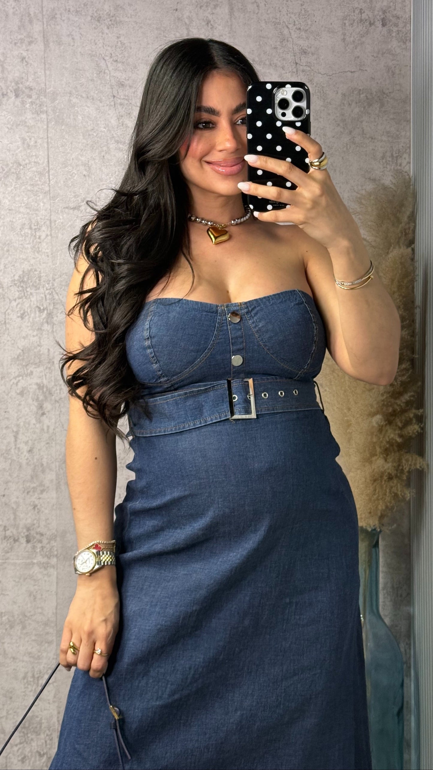 SAMI MIDI DENIM DRESS
