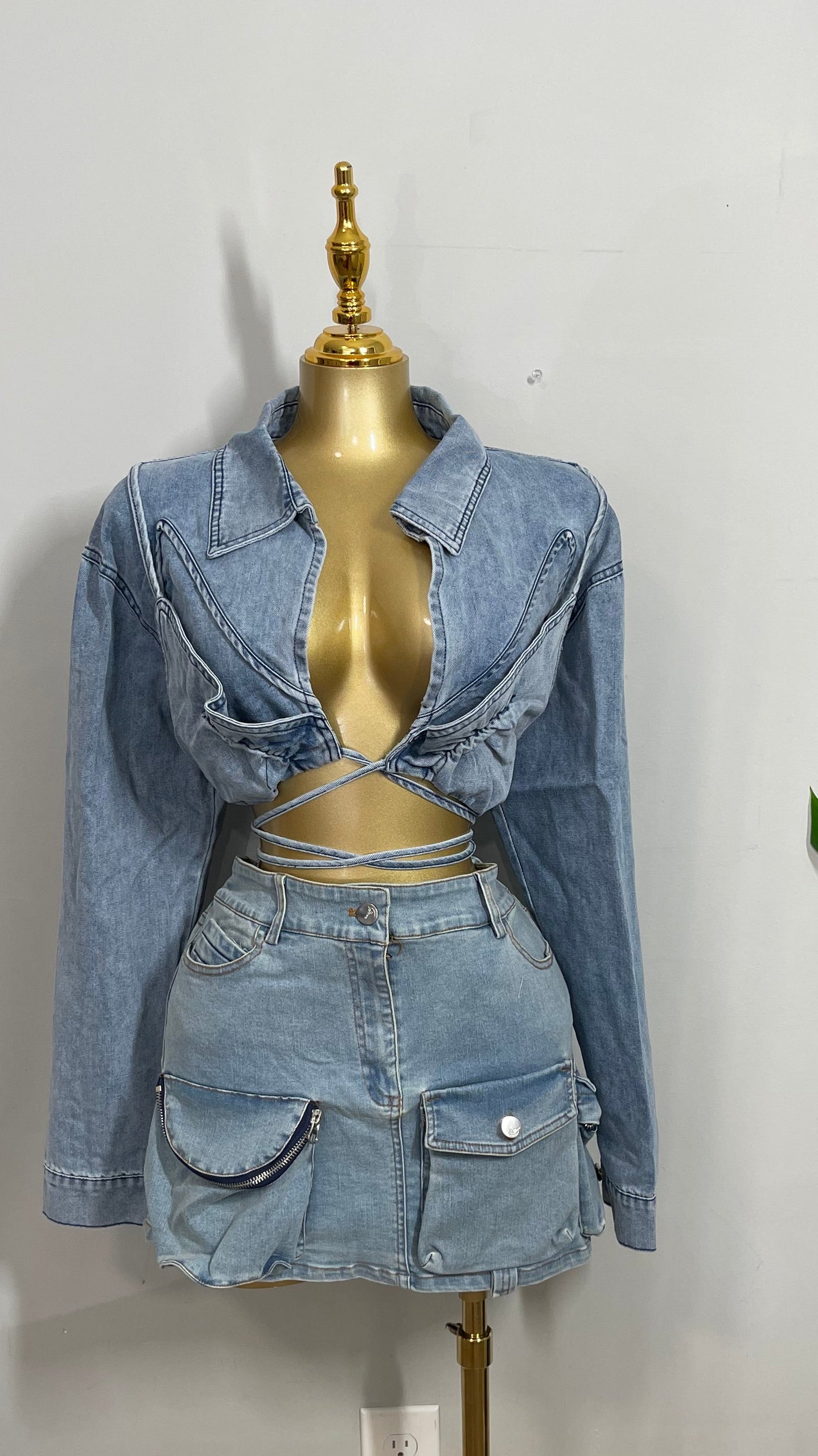 TAMARA DENIM  SKIRT SET