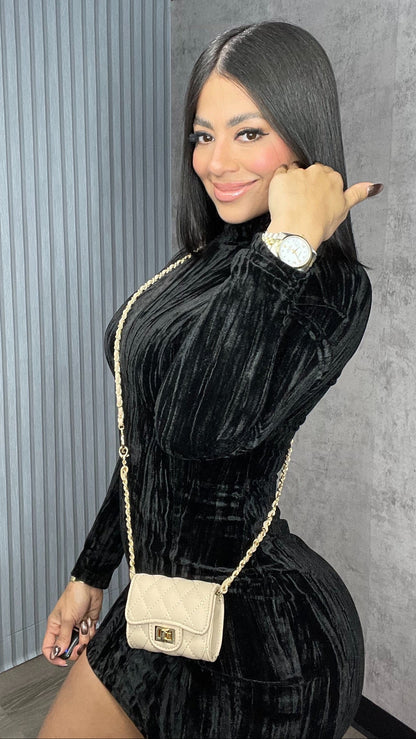 Velvet Muse Dress Black