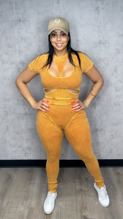 Mineral Mustard Jumpsuit