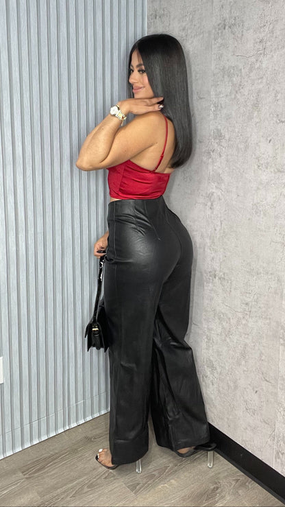 Strap Bustier Top Red