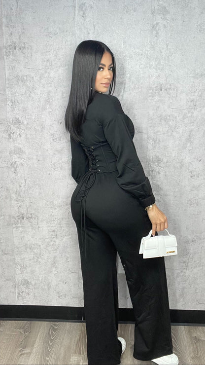 Corset Black Jumpsuit