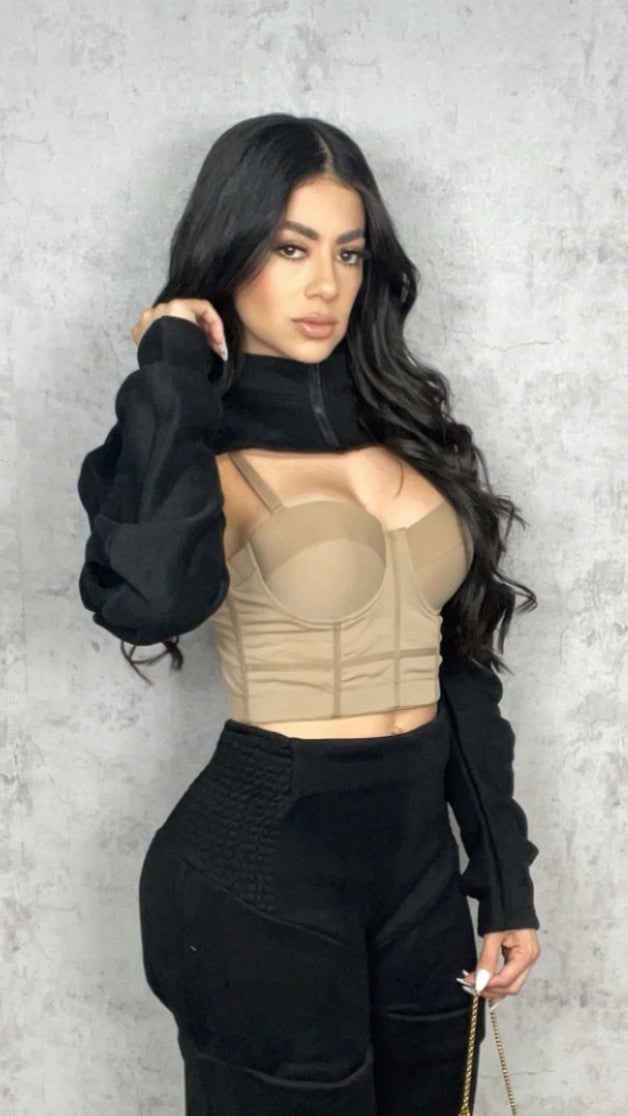 Taupe Bustier