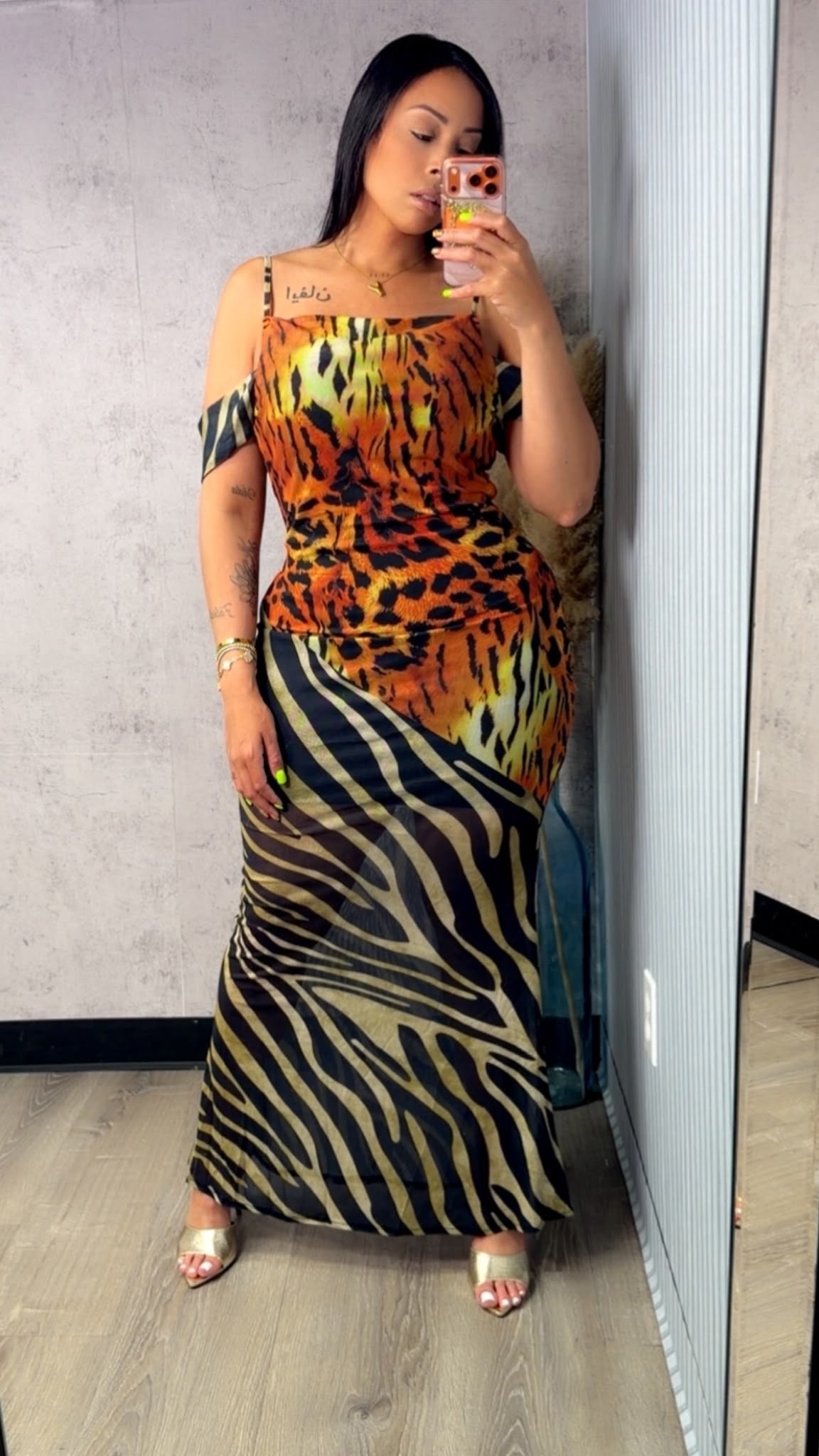 ANIMAL PRINT MAXI DRESS