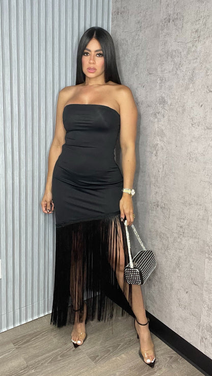 MELINA BLACK DRESS (2 PCS)