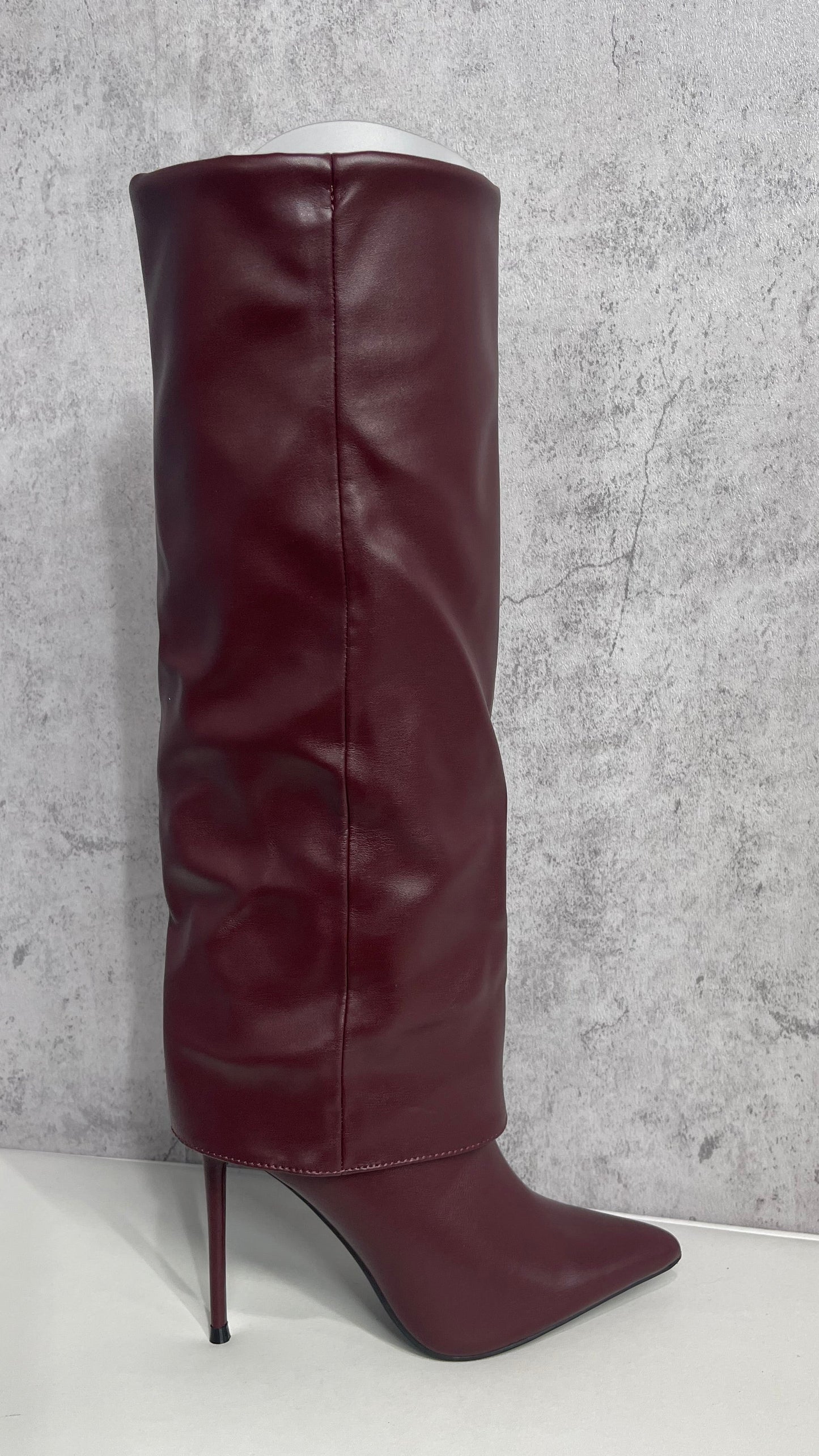 Overlay Boots Burgundy