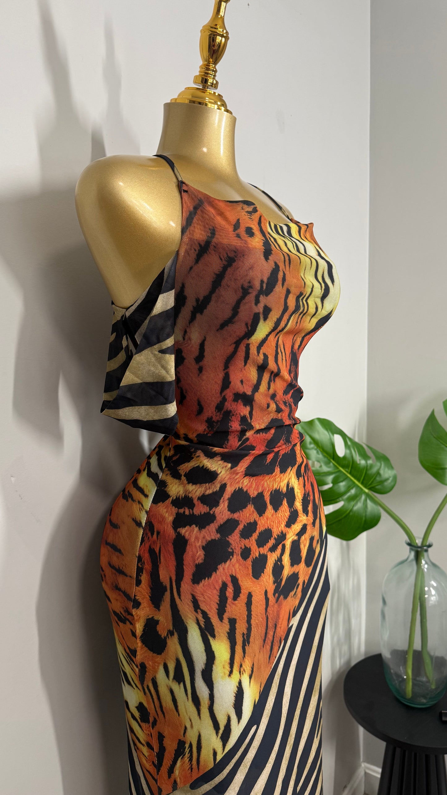 ANIMAL PRINT MAXI DRESS