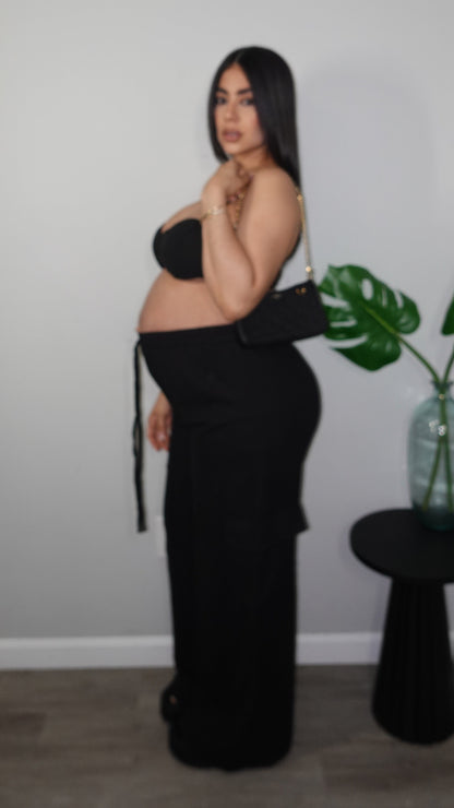 MARGARET BLACK PANTS SET