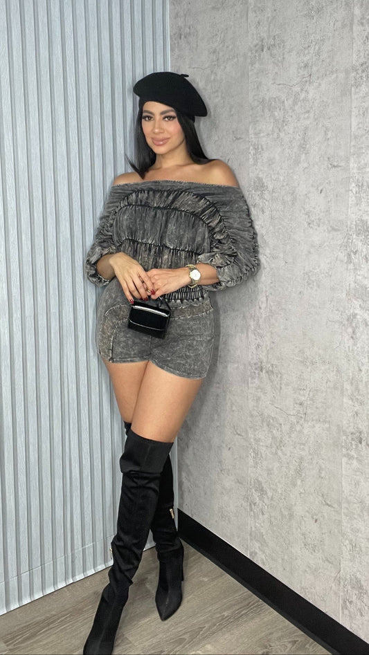 Mineral Washed Romper