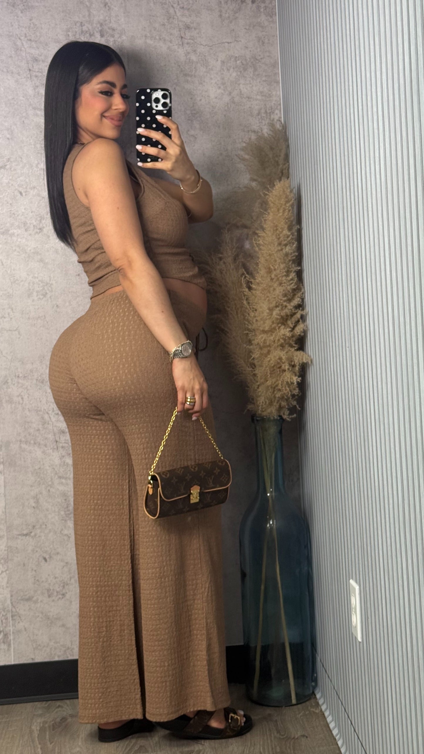 ANA MOCHA PANTS SET