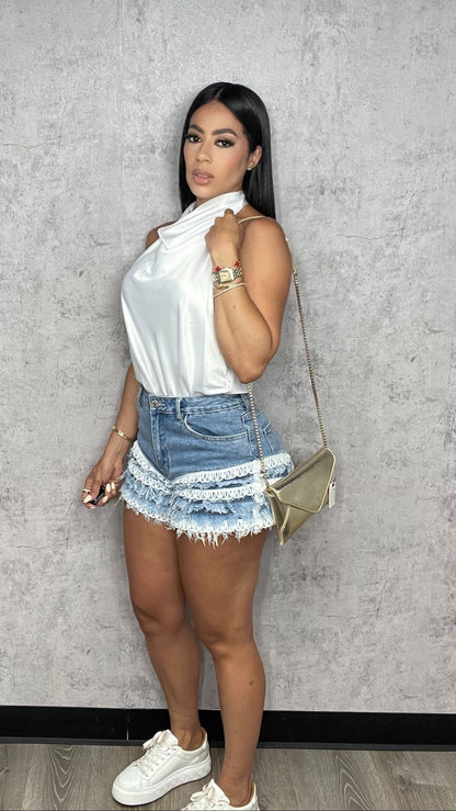 Fancy Denim Short