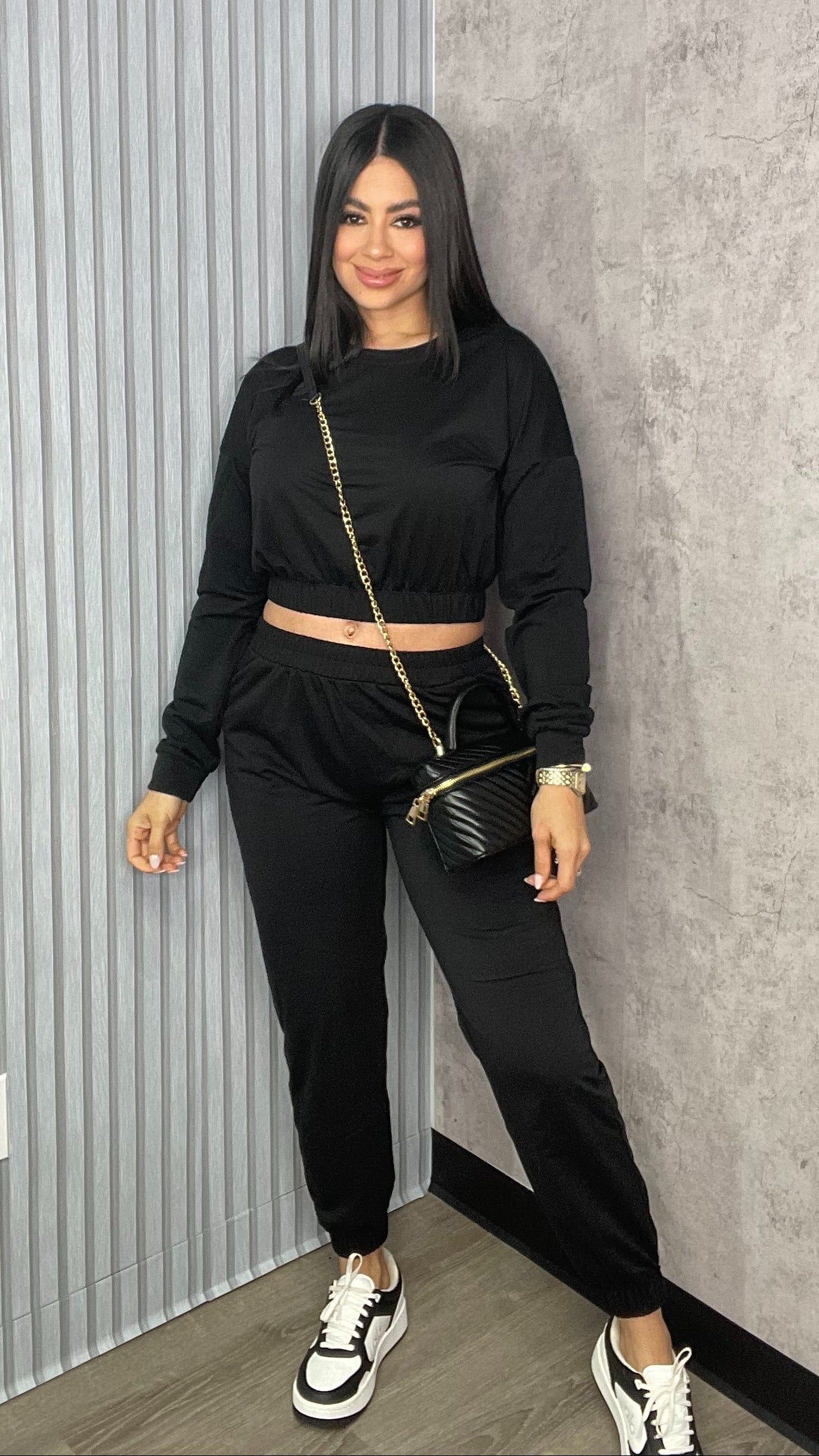 Basic Black Joggers Set