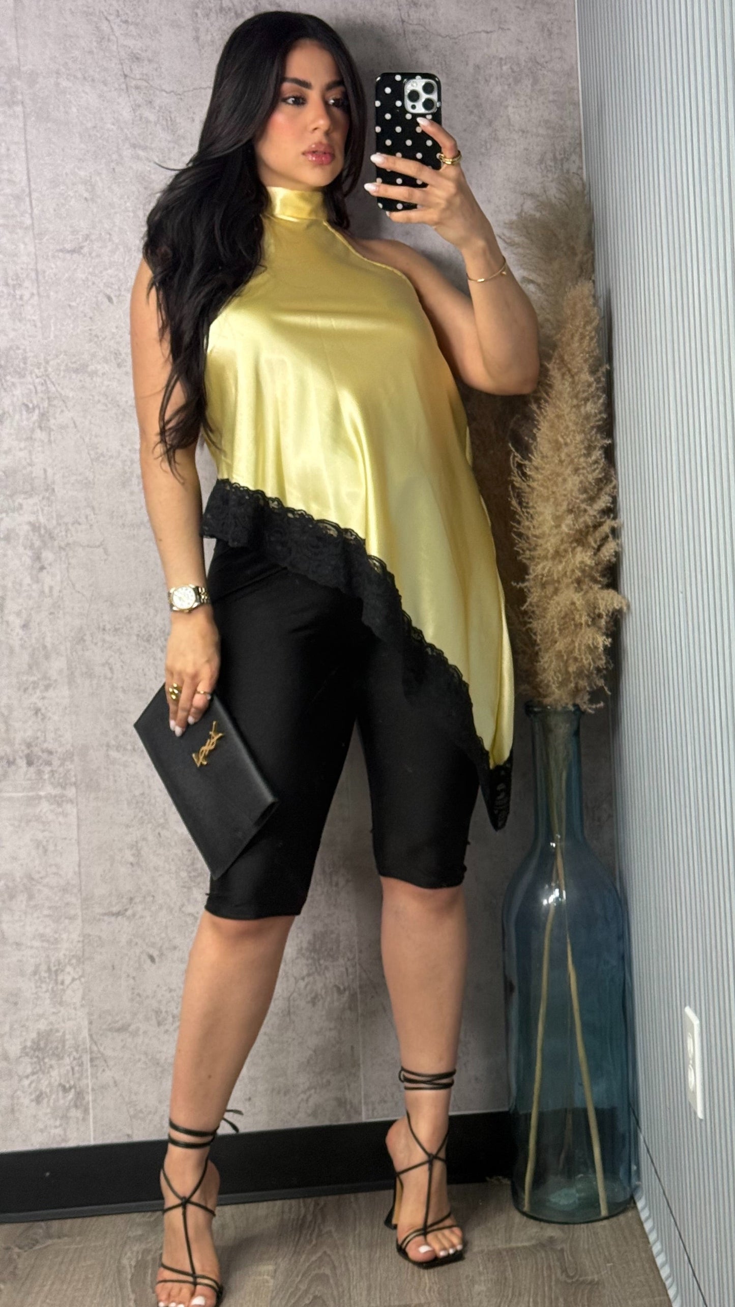 HIGH WAIST ULTRA STRETCHY CAPRI BLACK PANTS