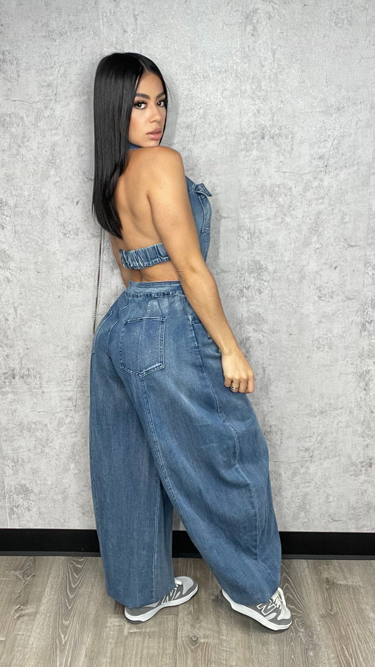 VALERIE Denim Jumpsuit
