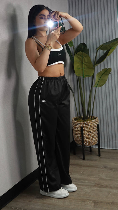 AB ARAIZA BLACK AND WHITE PANTS SET