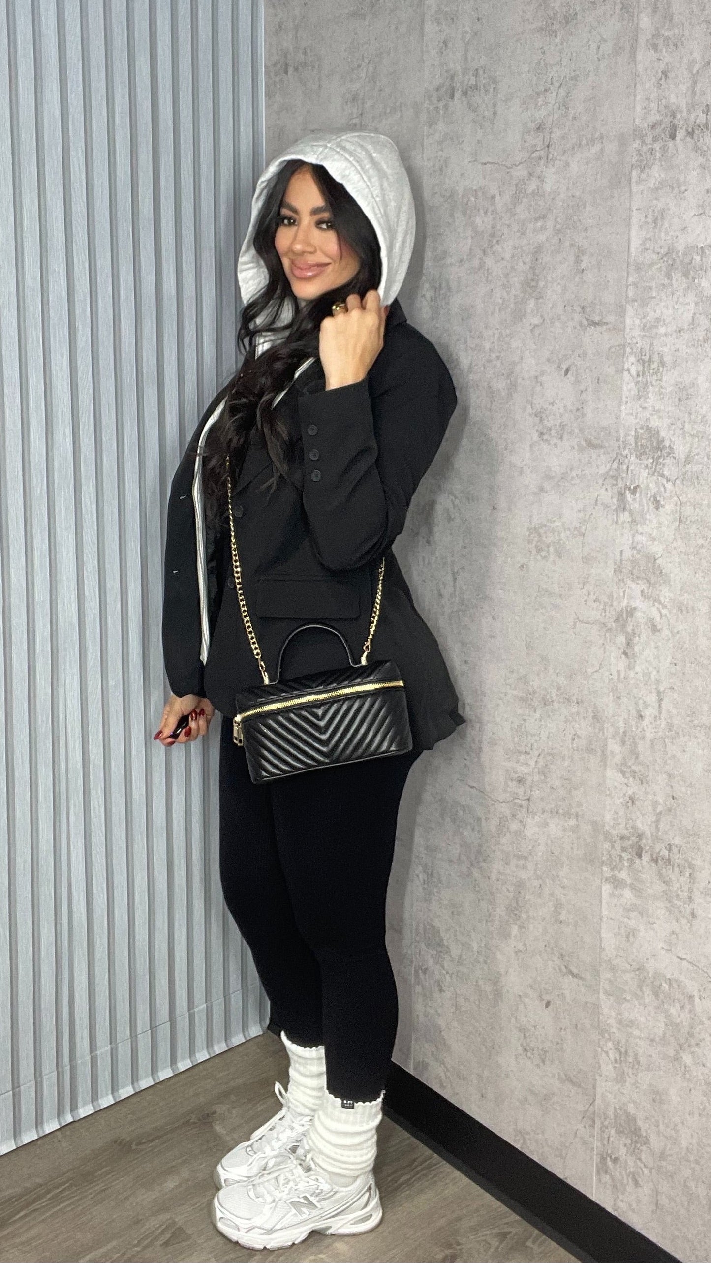 Blazer With Attached Hoodie